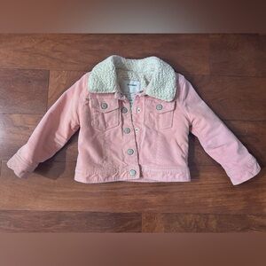 Old Navy corduroy Sherpa toddler girl jacket coat size 2T